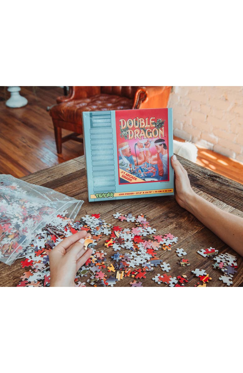Toynk Double Dragon NES Cartridge 1000-Piece Jigsaw Puzzle | Toynk Exclusive, Alternate, color, Multi-Color