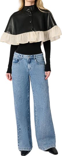 Ruffle Cropped Cape