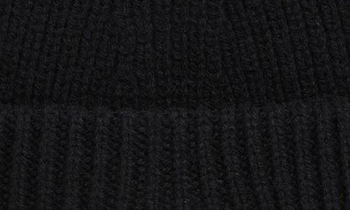 Acne Studios Pansy Face Patch Rib Wool Beanie In Black