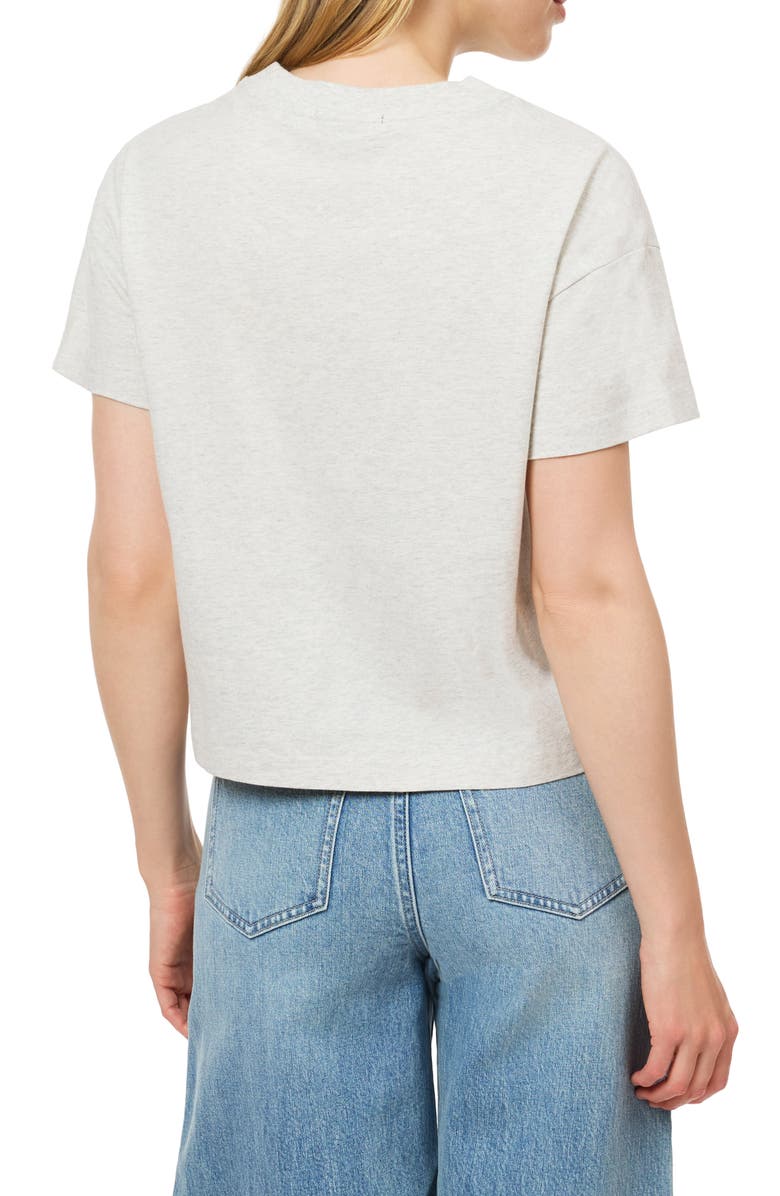 Scotch & Soda Dyed Boxy Crop Graphic T-Shirt, Alternate, color, Gray Mel Pigment