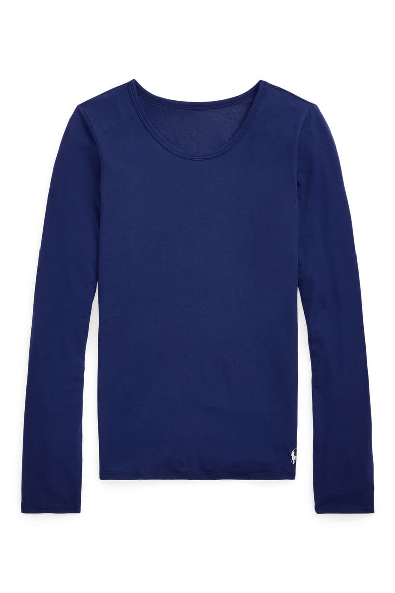 Baselayer Stretch Cotton T-Shirt, Alternate, color, NAVY