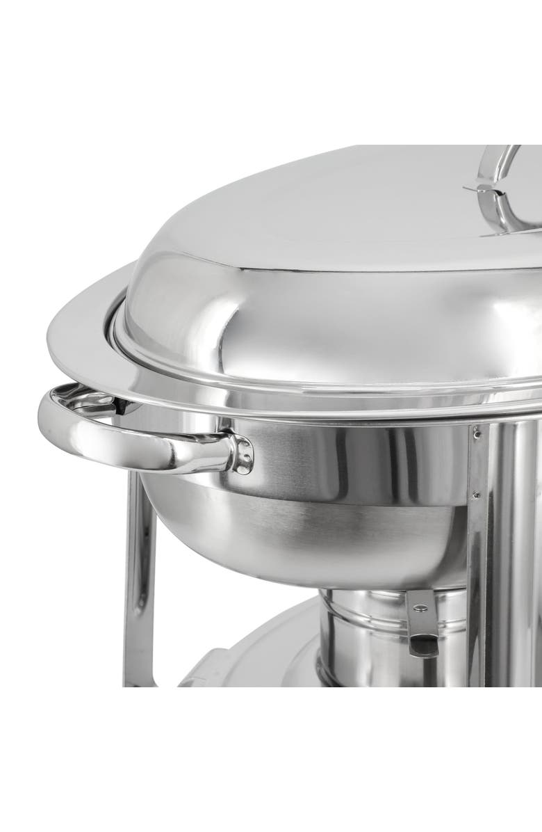 Megachef 5.8 Quart Stainless Steel Oval Professional Chafing Dish/Food Warmer/Buffet Server Serving Dish, Alternate, color, Silver