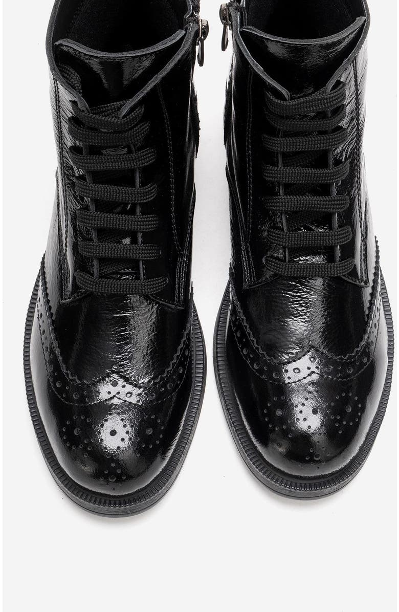 Forever & Always Shoes Nelvy Leather Boot, Alternate, color, Black Patent