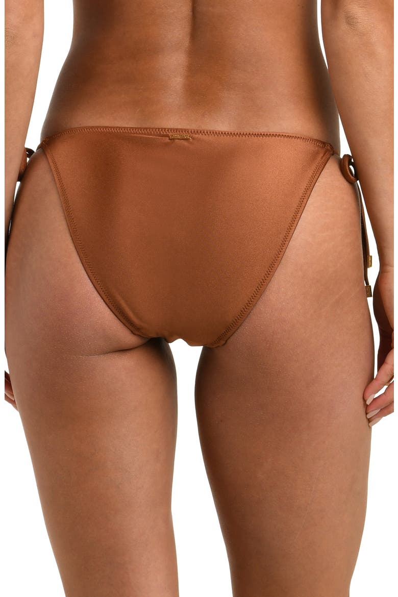 Britt Shimmer String Bikini Bottoms, Alternate, color, BRONZE