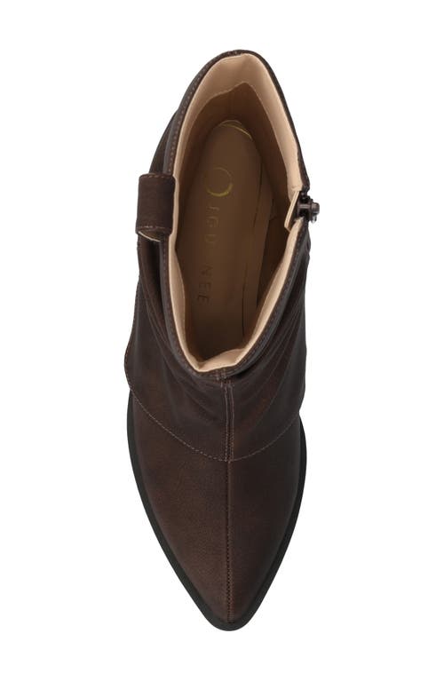 Journee Collection Wynette Slouchy Western Boot In Brown