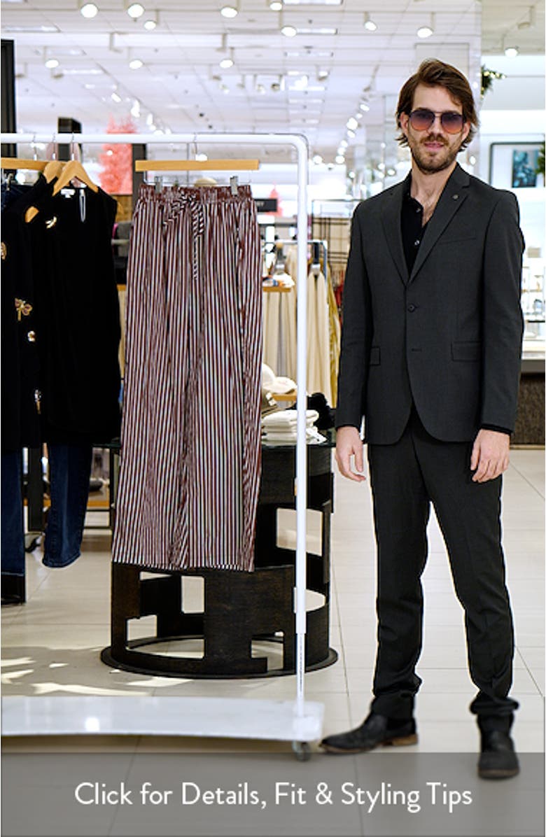 Darya Stripe Drawstring Waist Wide Leg Pants, sales video thumbnail