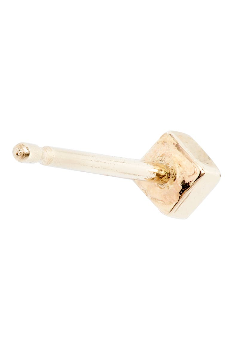 Small Princess Diamond Stud Earring, Alternate, color, YELLOW GOLD
