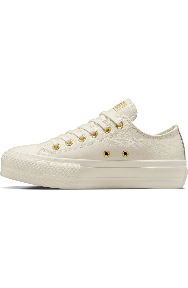 Converse Chuck Taylor<sup>®</sup> All Star<sup>®</sup> Lift Oxford Sneaker, Alternate, color, Egret/Egret/Gol