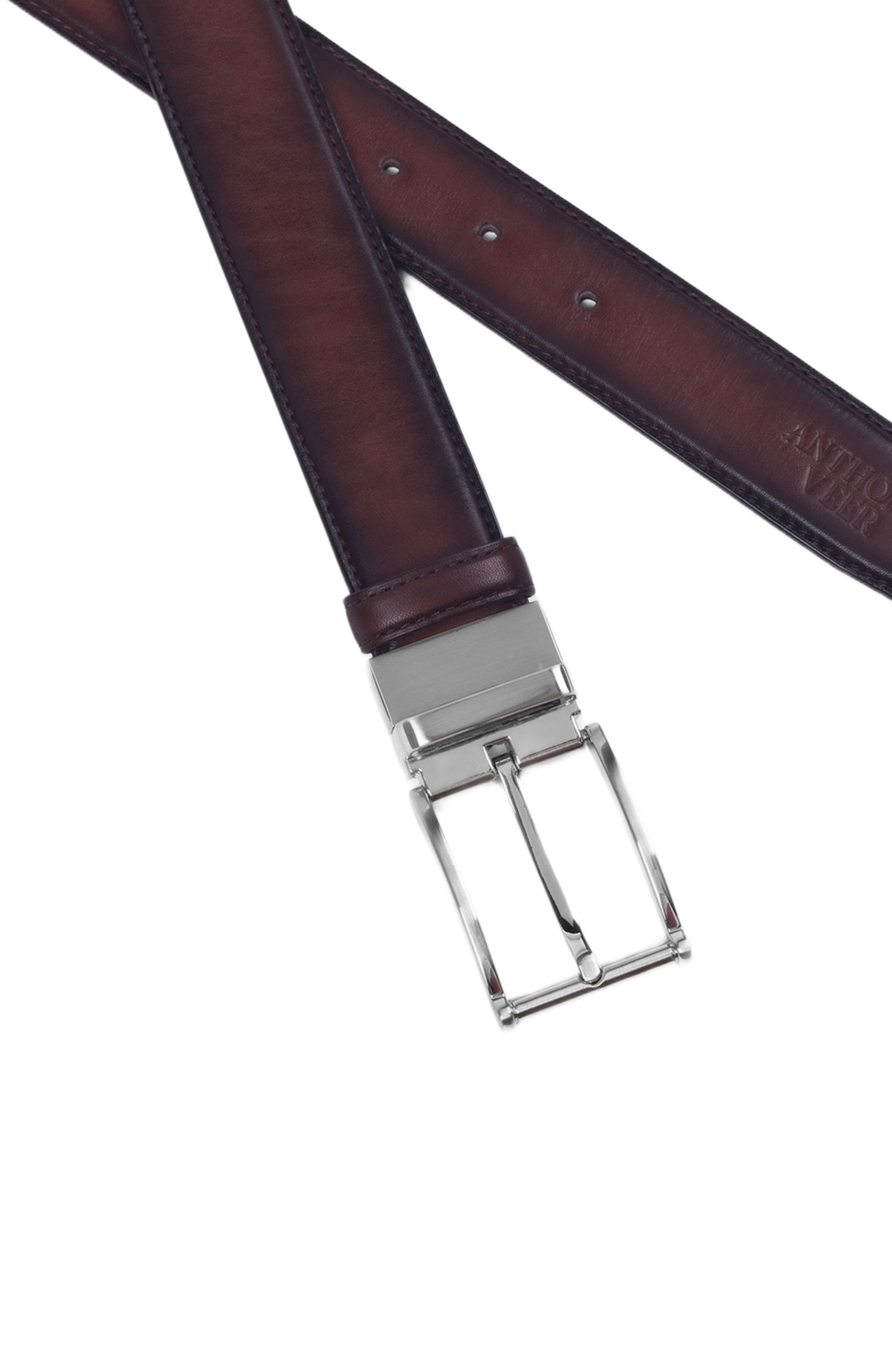 Anthony Veer Bari Leather Belt in Brown Antique 