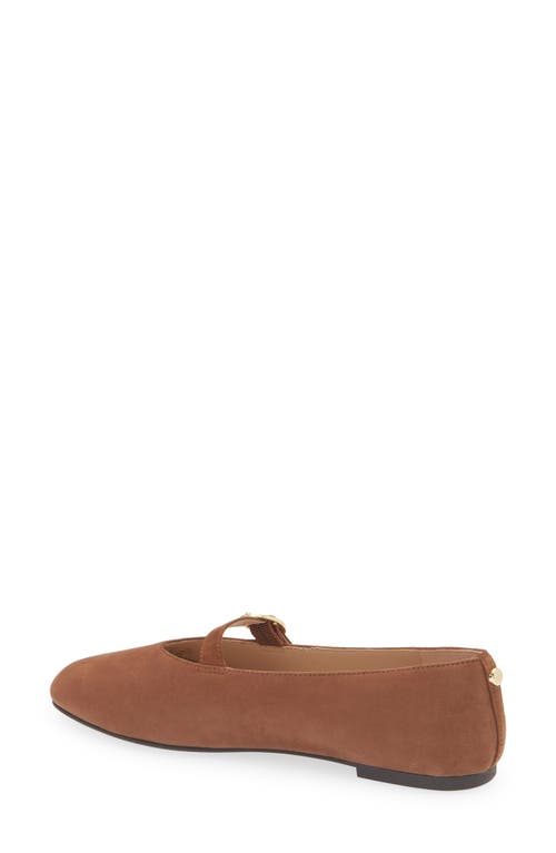 Stuart Weitzman Kyra Mary Jane Flat In Brown