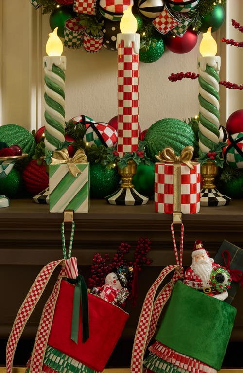 Mackenzie-childs Mackenzie Childs Check It Out Gift Stocking Hol In Multi