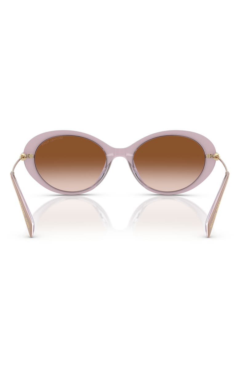Michael Kors 53mm Gradient Oval Sunglasses, Alternate, color, Light Sand Laminate / Brown
