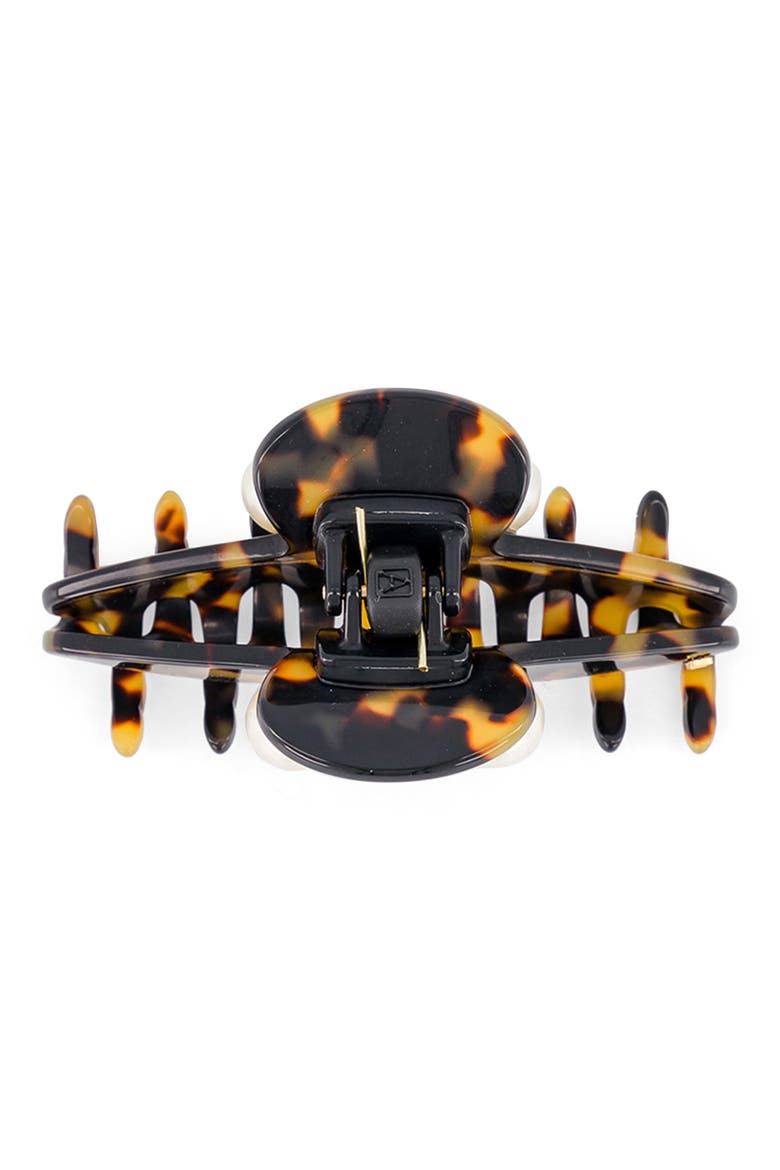 Medium Faux Pearl Hair Clip, Alternate, color, TORTOISE