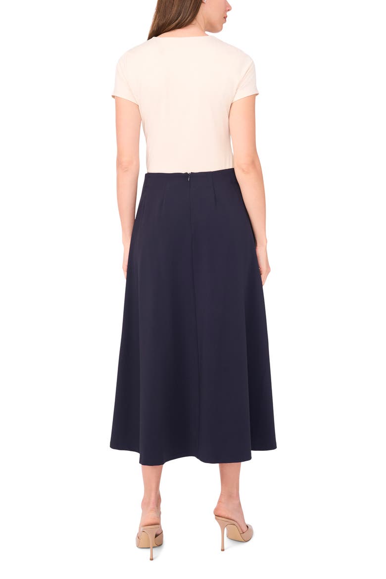 Pleated A-Line Midi Skirt, Alternate, color, NAVY DEPTHS