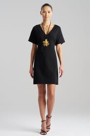 Natori Compact Knit Short Sleeve Sheath Dress