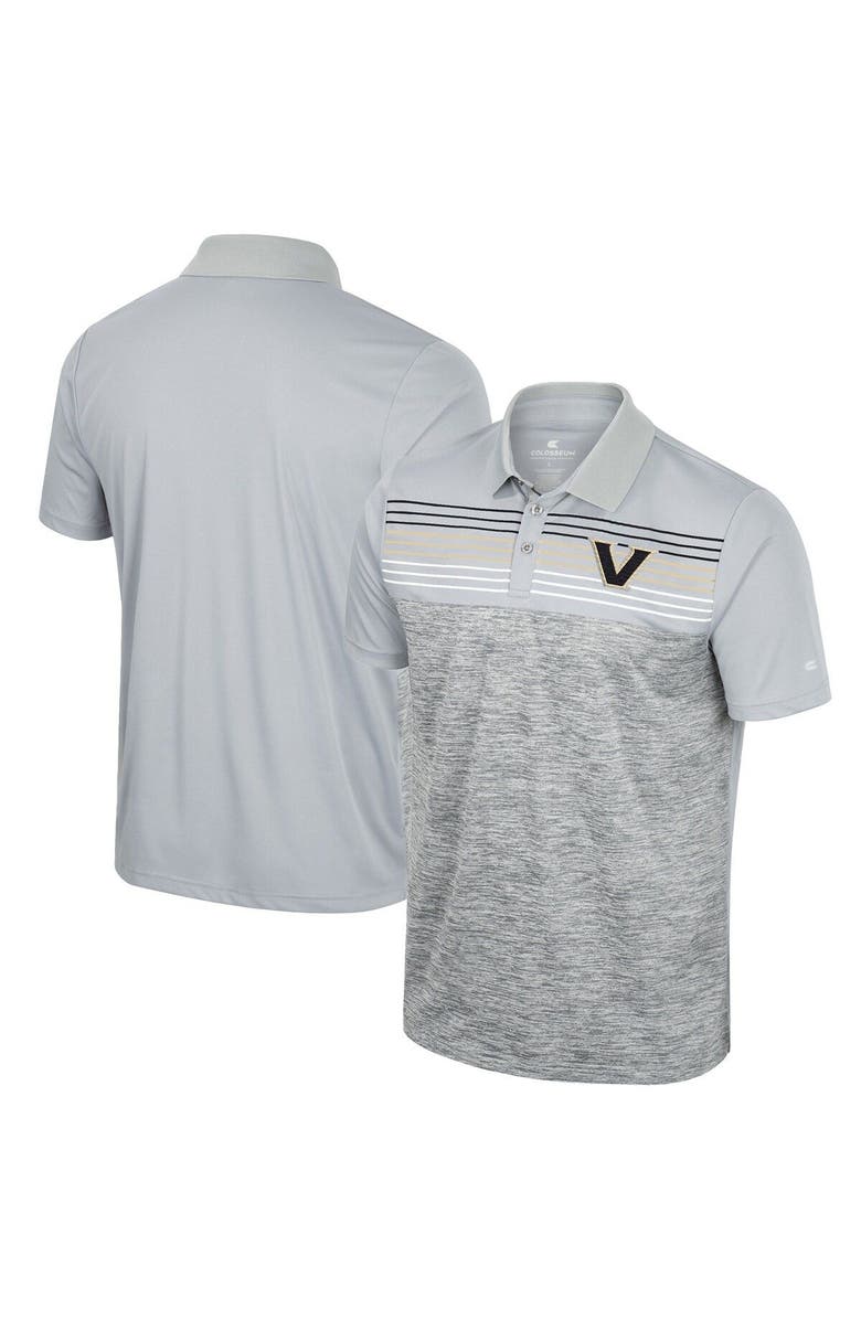 COLOSSEUM Men's Colosseum Gray Vanderbilt Commodores Cybernetic Polo, Main, color, 