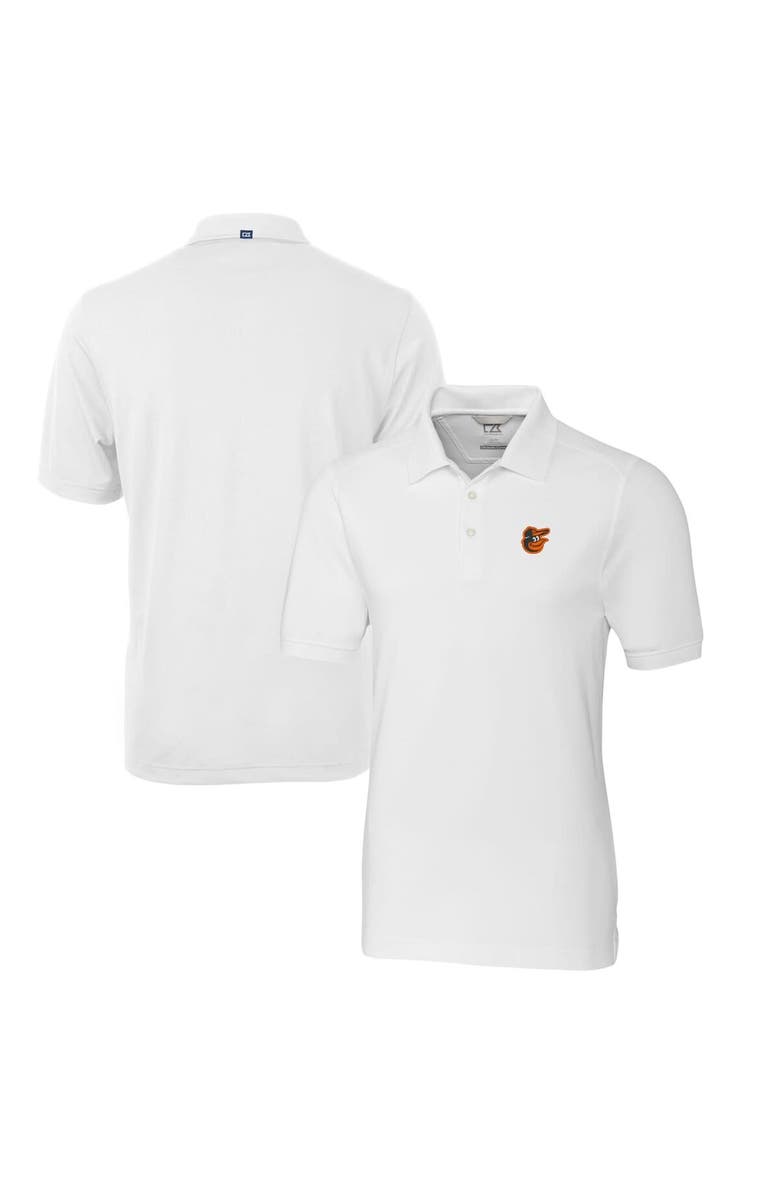 Cutter & Buck Men's Cutter & Buck  White Baltimore Orioles Big & Tall Advantage Tri-Blend Pique Polo, Main, color, 