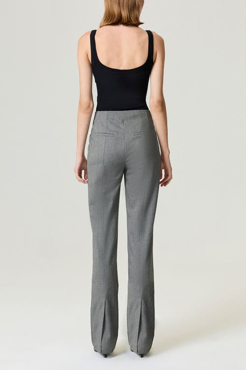 Nocturne Side Slit Tailored Pants In Gray