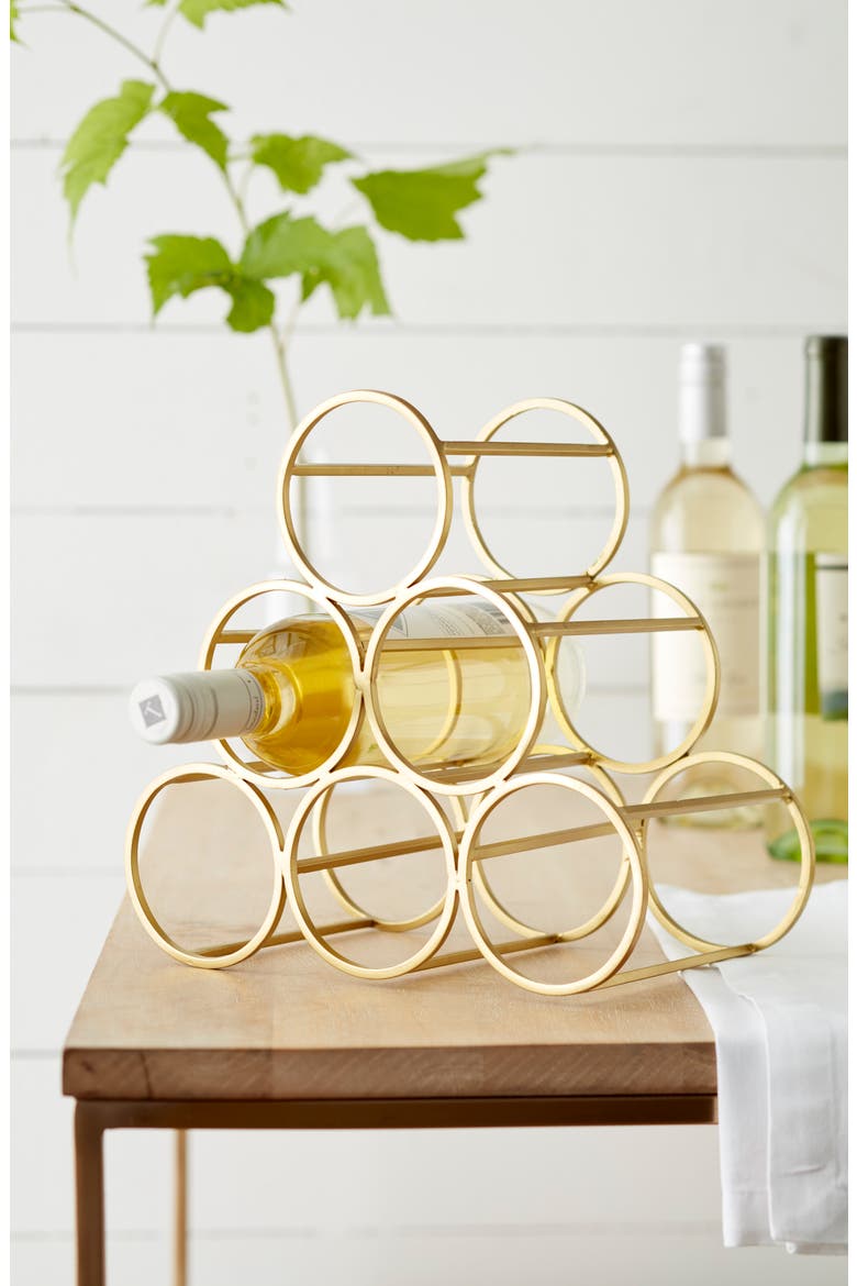 Wine Rack, Alternate, color, GOLD METALLIC