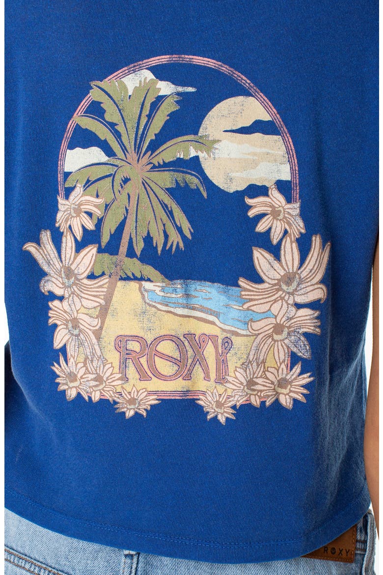 Beach Day Crop Cotton Graphic T-Shirt, Alternate, color, SURF THE WEB BEACH DAY