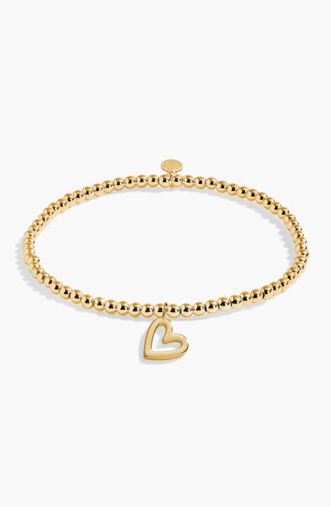 Christmas Gift Box 'Happy Holidays' Bracelet in Gold-Tone Plating