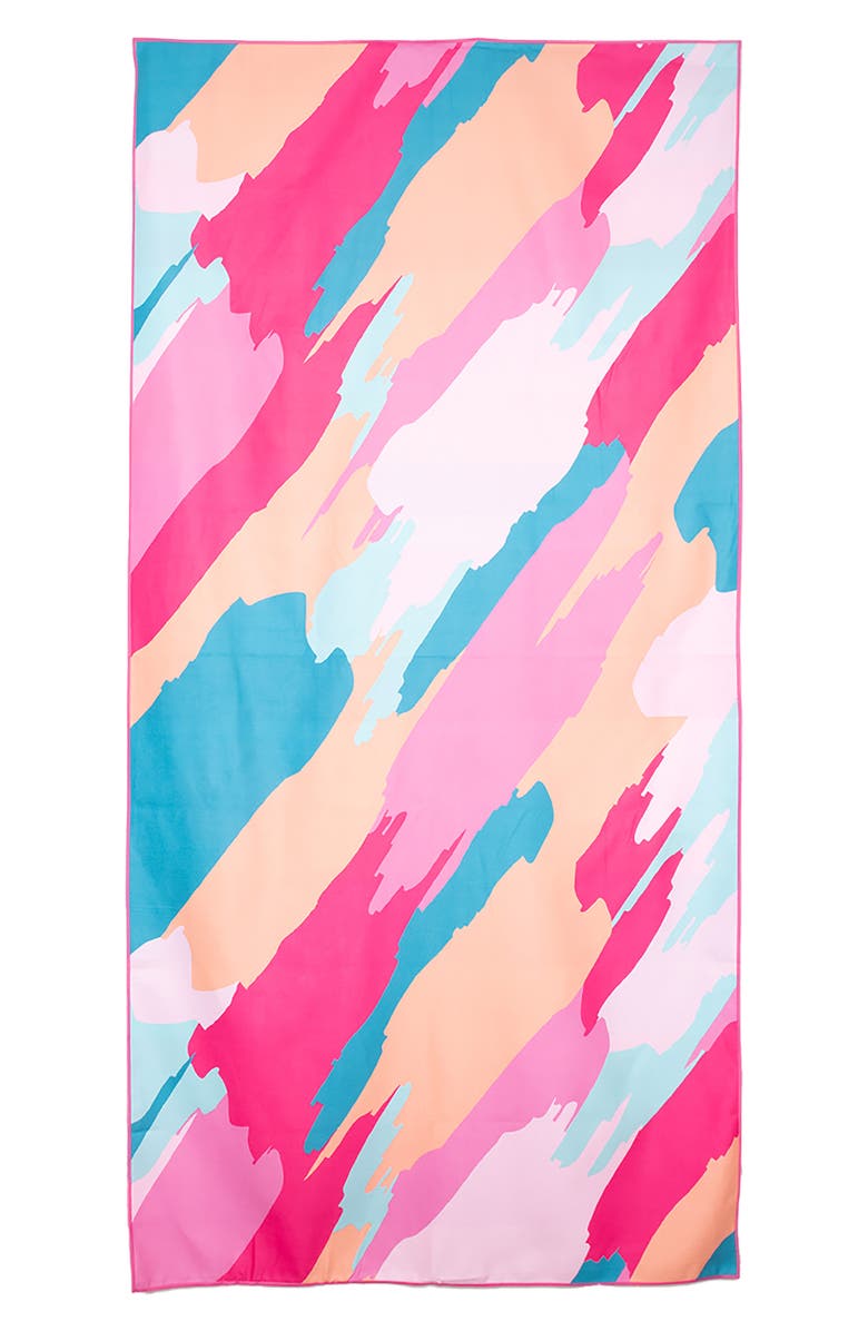 Katydid Paint Pattern Quick Dry Beach Towel, Main, color,