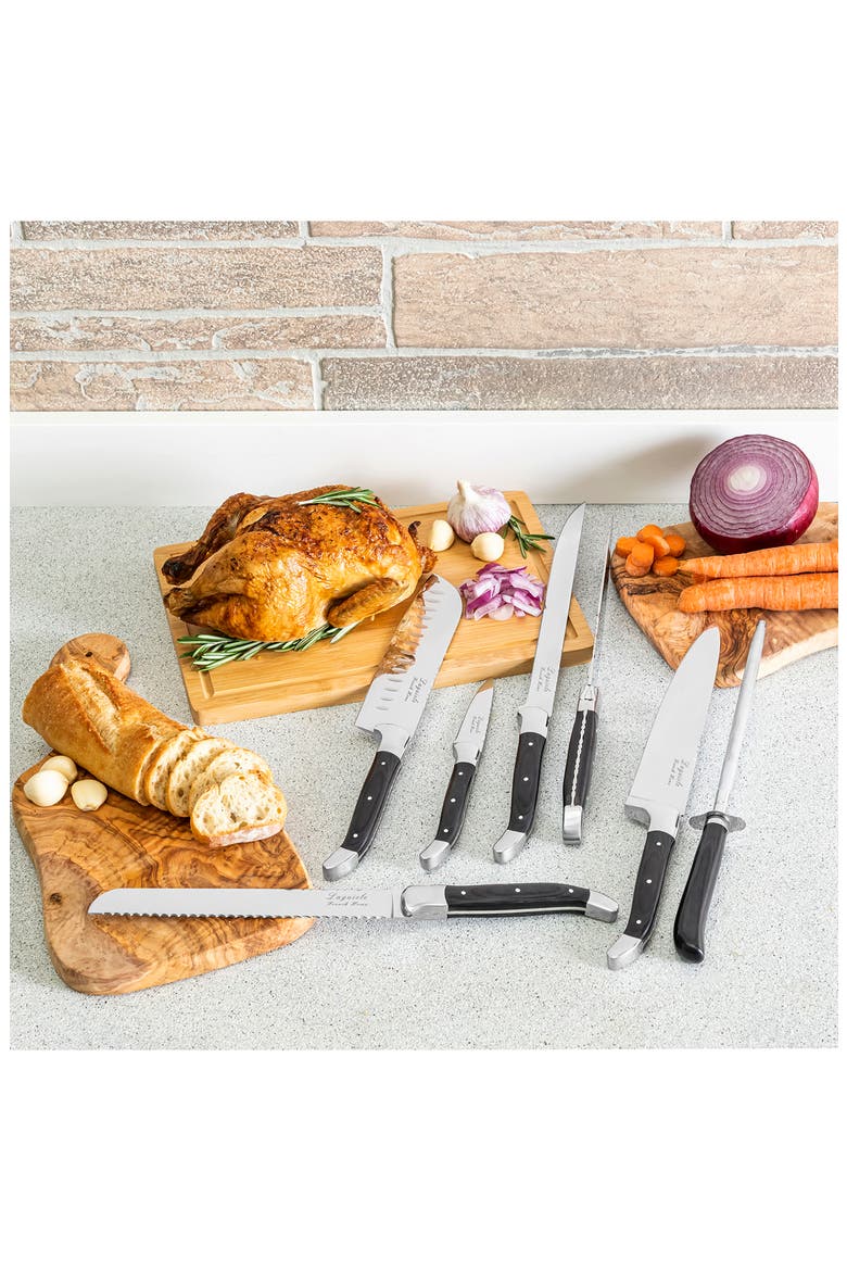 7-Piece Connoisseur Knife Set, Alternate, color, BLACK