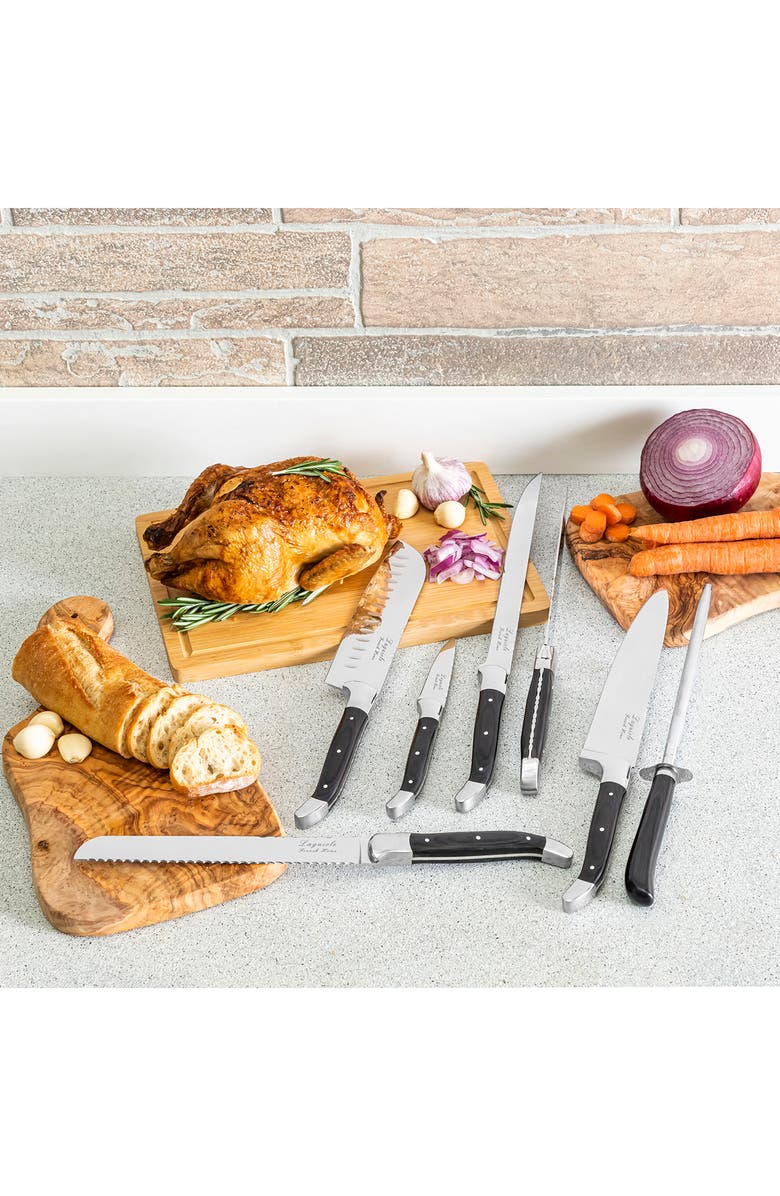 FRENCH HOME 7-Piece Connoisseur Knife Set, Alternate, color, Black