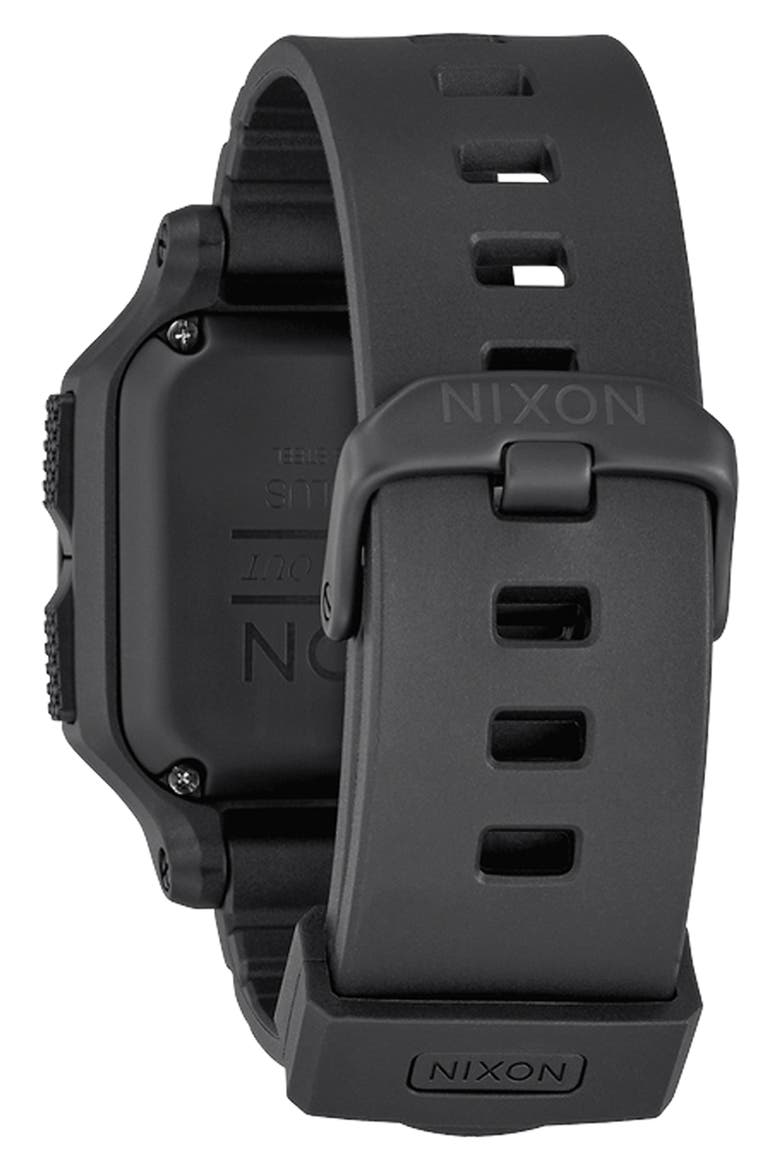 Regulus MK-1 Digital Rubber Strap Watch, 44.5mm, Alternate, color, ALL BLACK