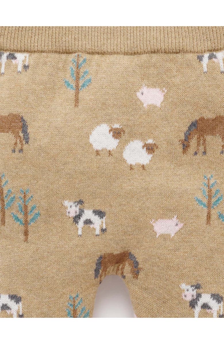 Purebaby On The Farm Leggings, Alternate, color, Farm Jacquard