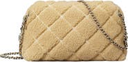 Tory Burch Fleming Quilted Genuine Shearling Crossbody Bag