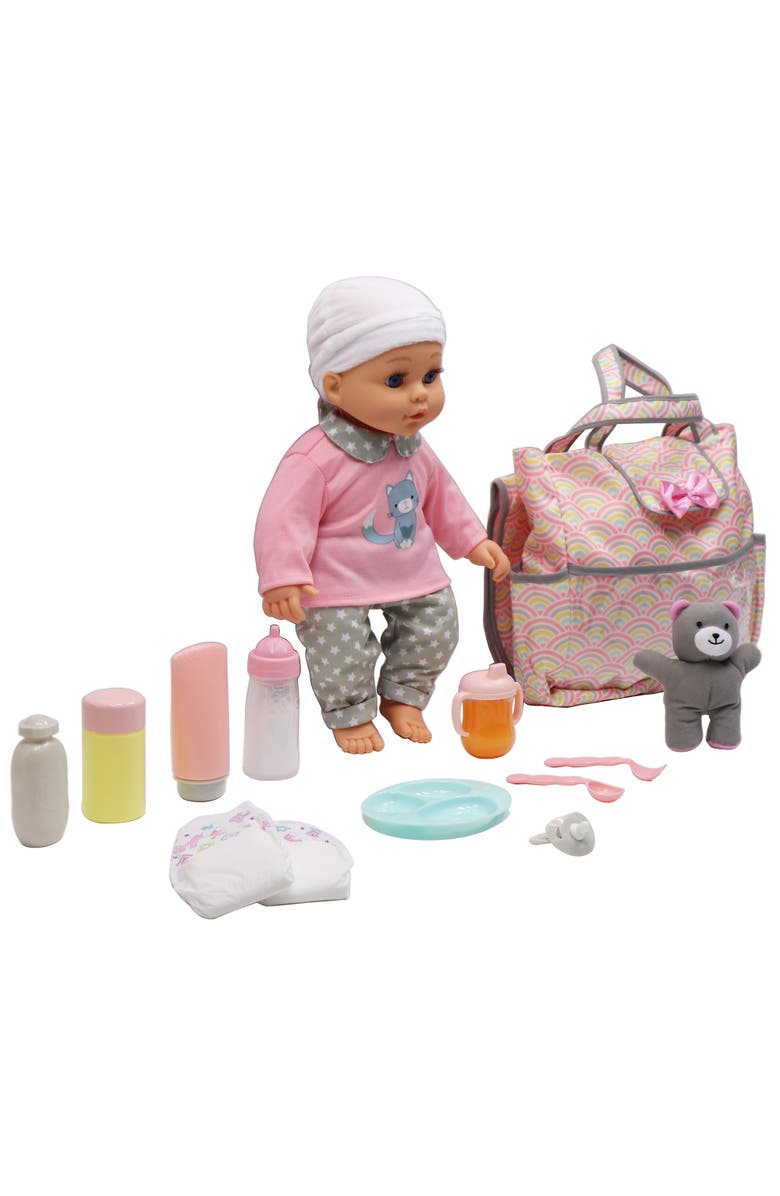 Dream Collection 16" Baby Doll with Diaper Bag Set, Alternate, color, Multicolored
