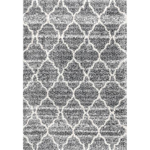 Susa Ogee Moroccan Trellis Shag Area Rug