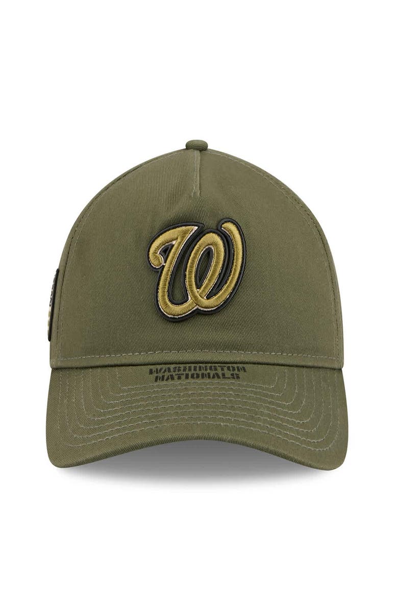 New Era Men's New Era Olive Washington Nationals 2026 Armed Forces Day 9TWENTY Adjustable Hat, Alternate, color, Olive