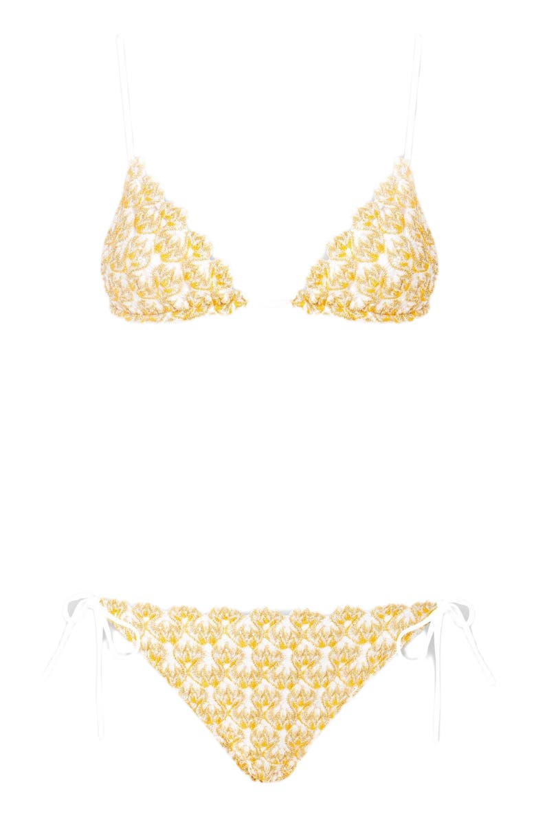 Missoni Lace Triangle Bikini With Lamé, Alternate, color, 