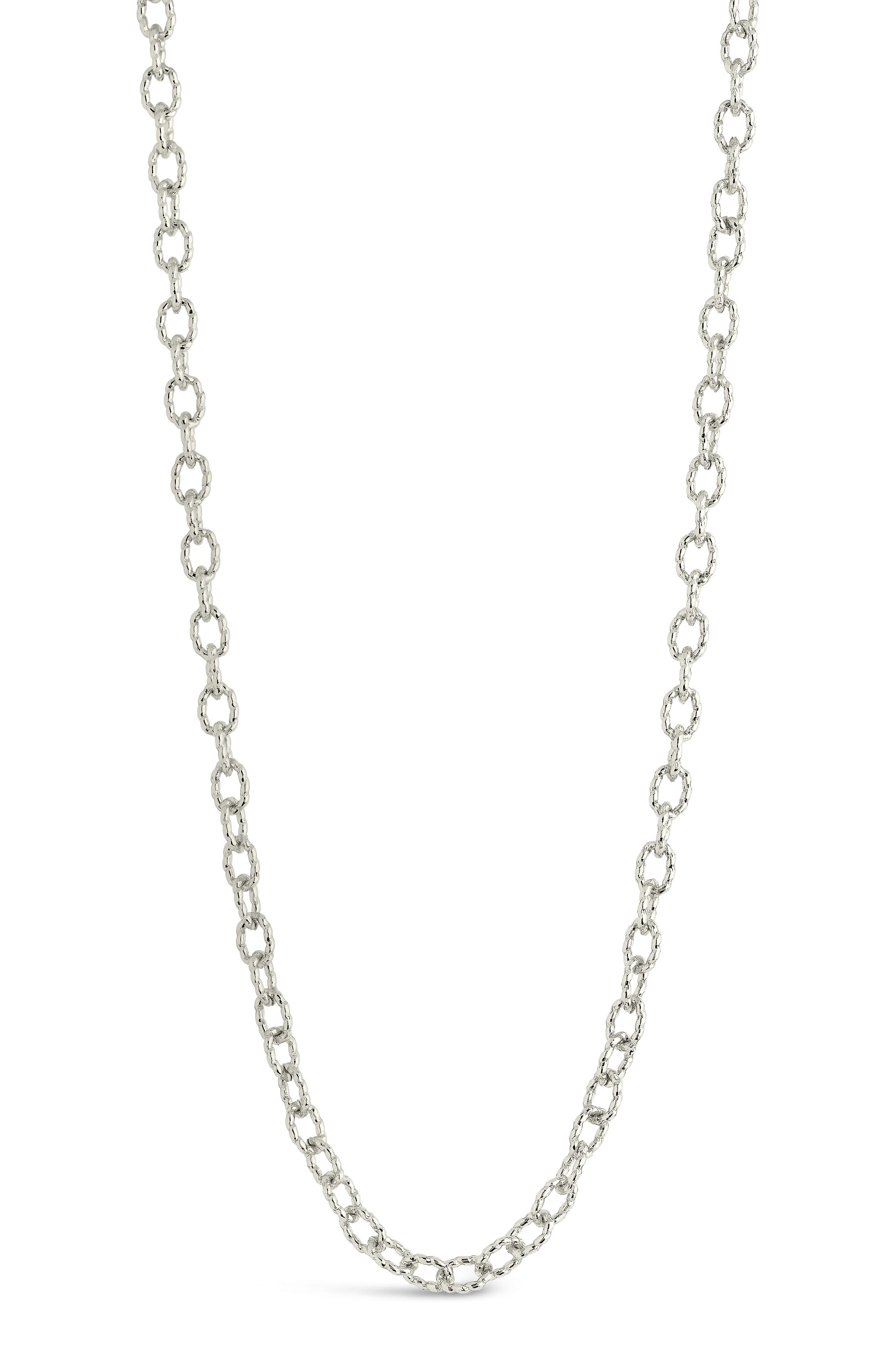 Sterling Forever Scottie Textured Chain Toggle Necklace