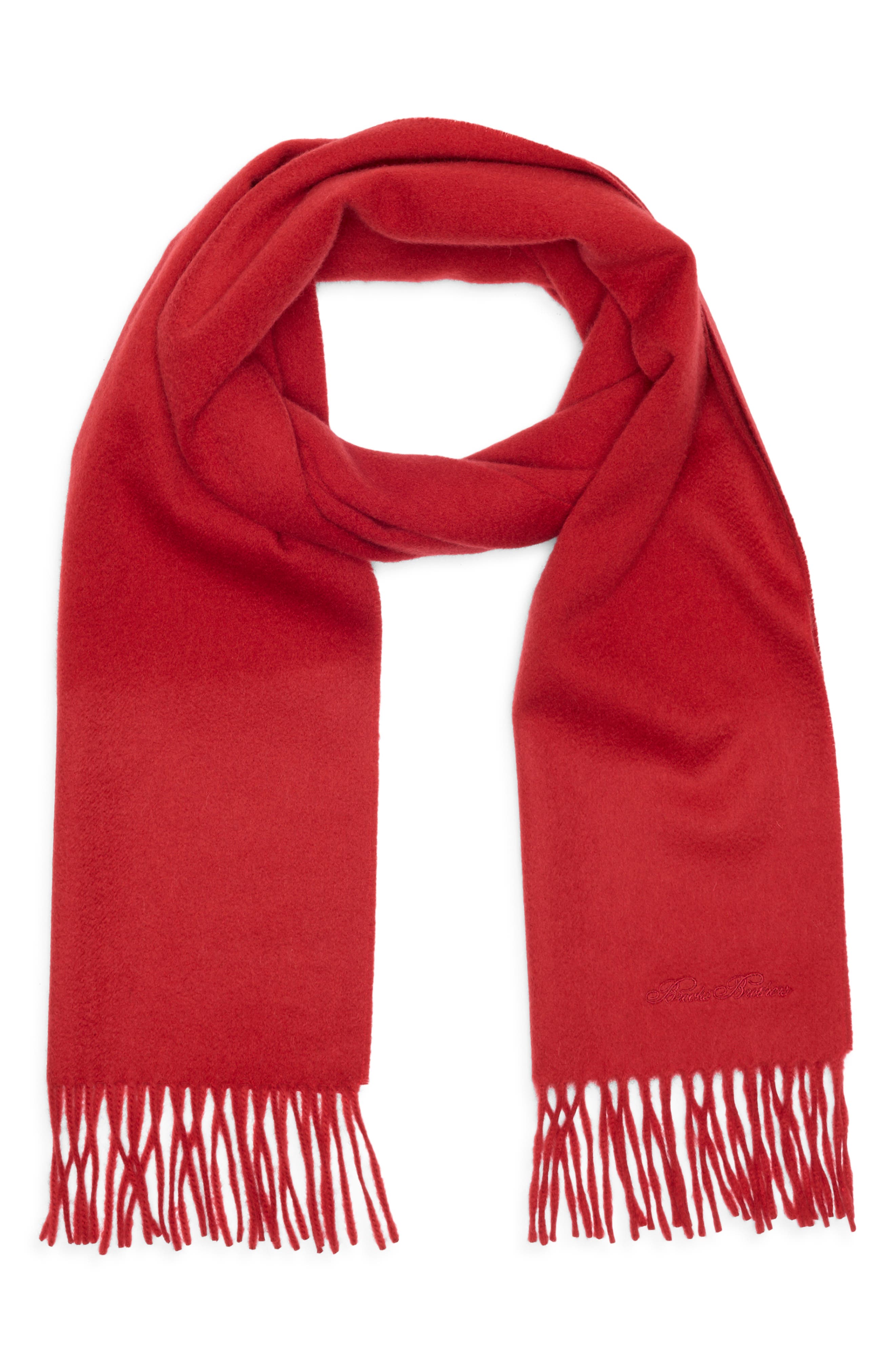 Brooks Brothers Wool & Cashmere Fringed Scarf