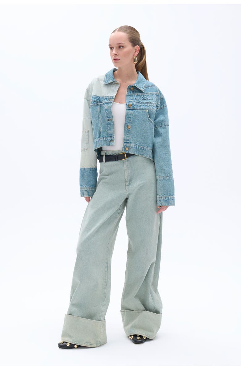 Nocturne Colorblock Jean Jacket, Alternate, color, 