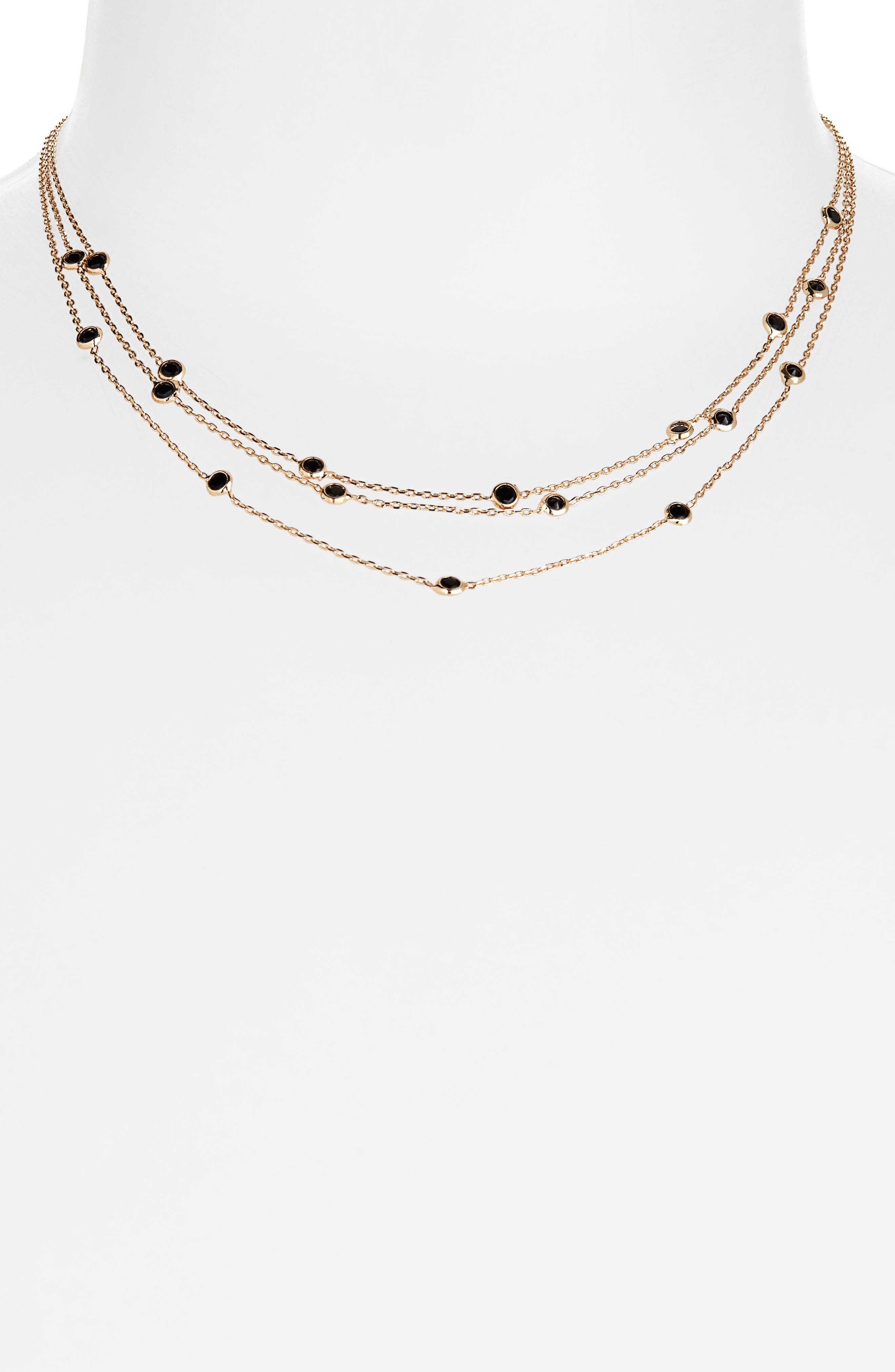 Женские аксессуары Ettika Crystal Station Layered Necklace — фото 3