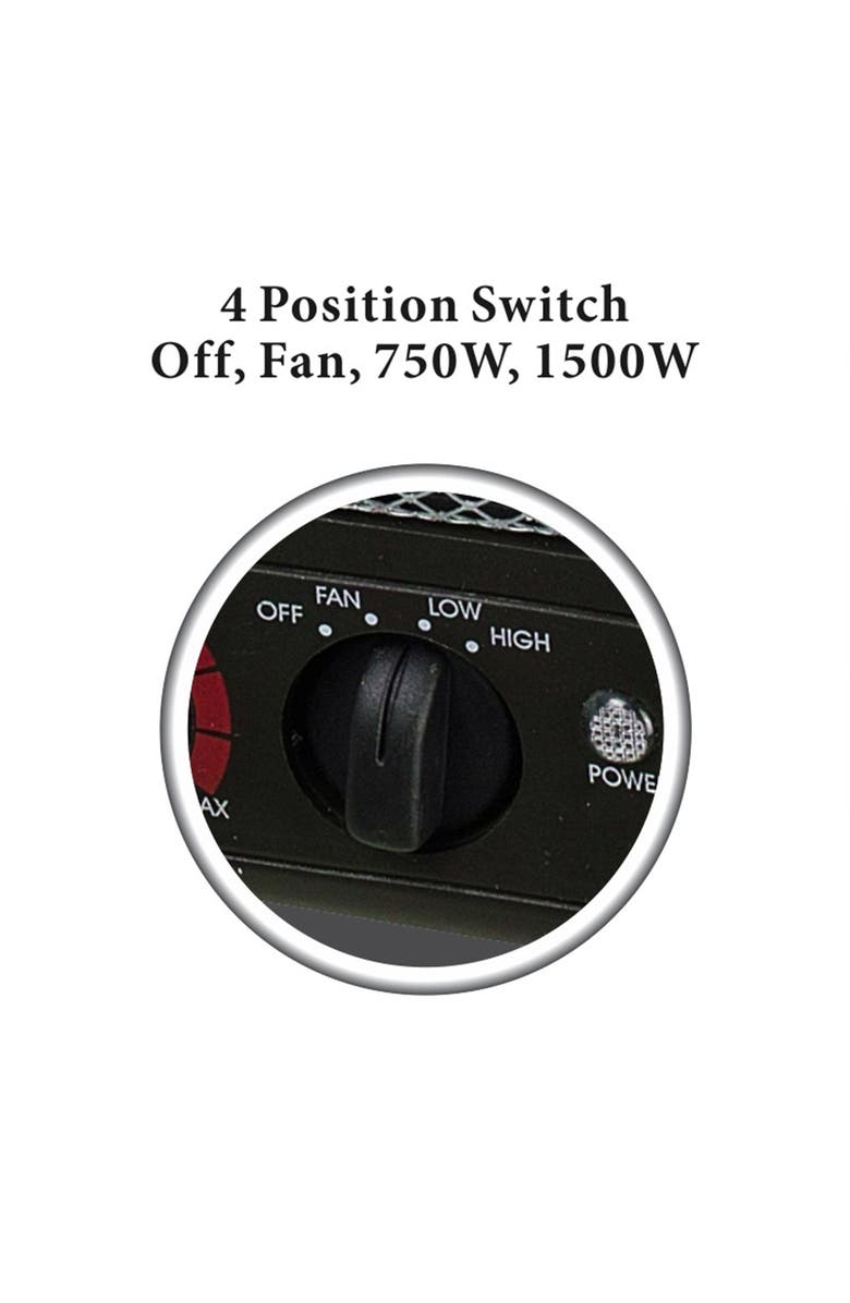 Optimus Portable Ceramic Heater, Alternate, color, Black