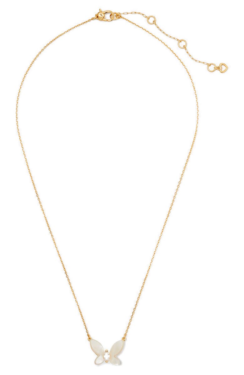 Kate Spade New York butterfly pendant necklace, Alternate, color, 