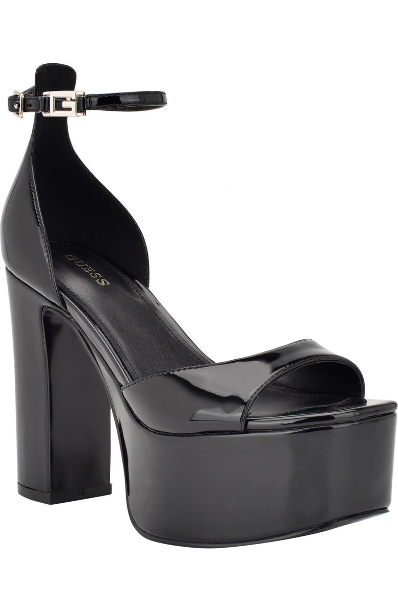 GUESS Selima Ankle Strap Platform Sandal, Main, color,