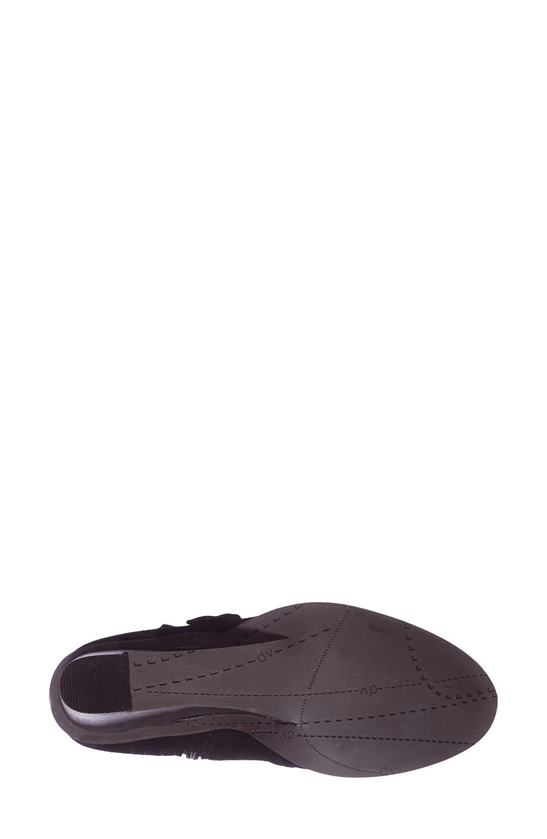 'Fabian' Monk Strap Wedge Bootie, Alternate, color, BLACK