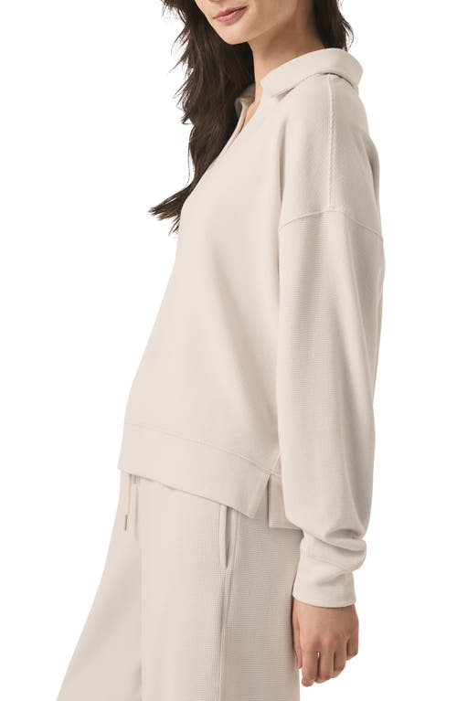 SPLENDID SPLENDID WAFFLE SCUBA POLO SWEATSHIRT