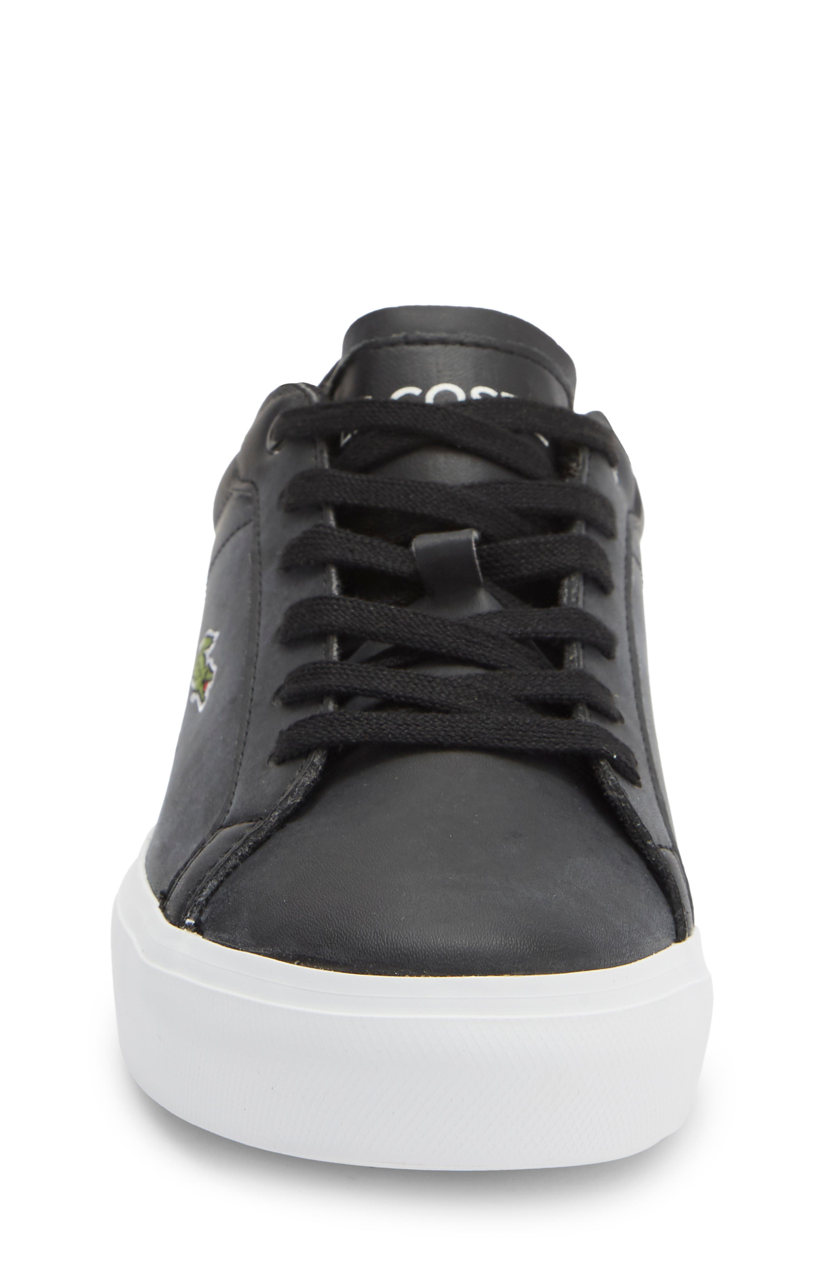 Kids' Powercourt Sneaker, Alternate, color, BLACK/ WHITE