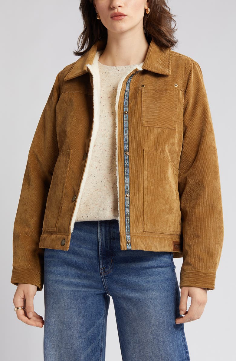 Pendleton Wind River Corduroy Trucker Jacket with Removable High Pile Fleece Collar, Alternate, color, 