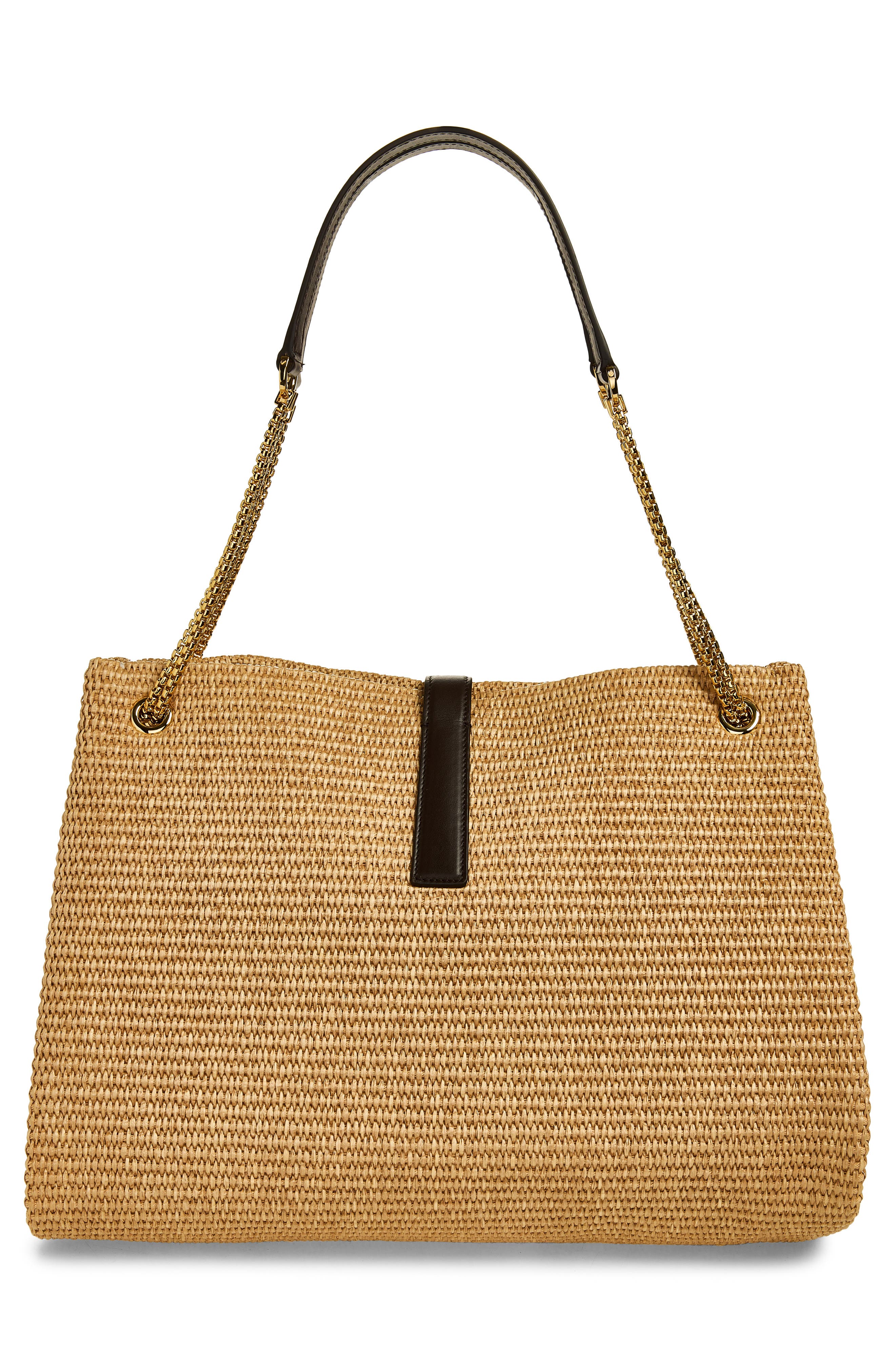 FERRAGAMO Mia Raffia Tote, Alternate, color, Naturale Testa Di Moro