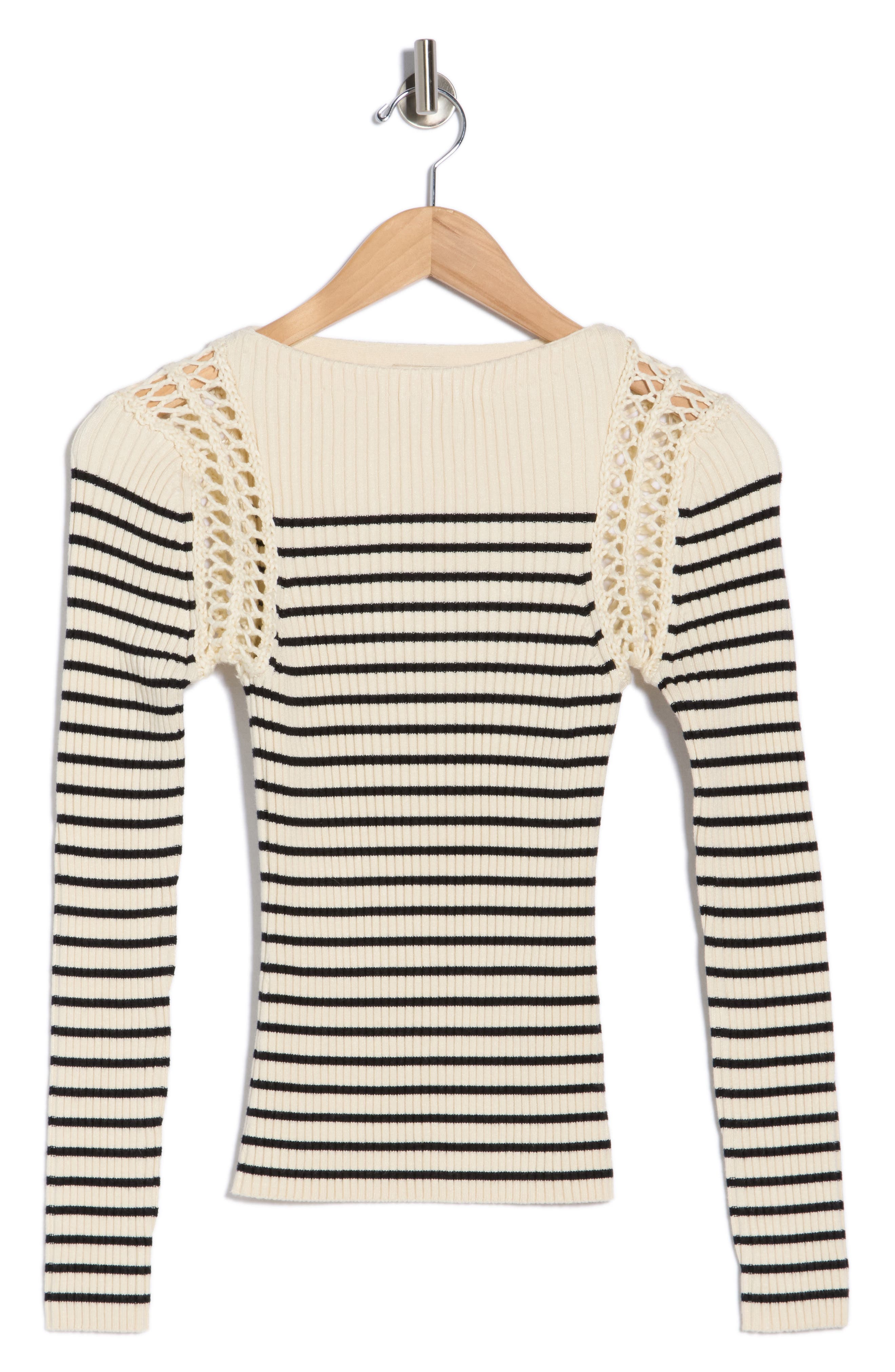 ELIE ELIE TAHARI Stripe Boat Neck Sweater