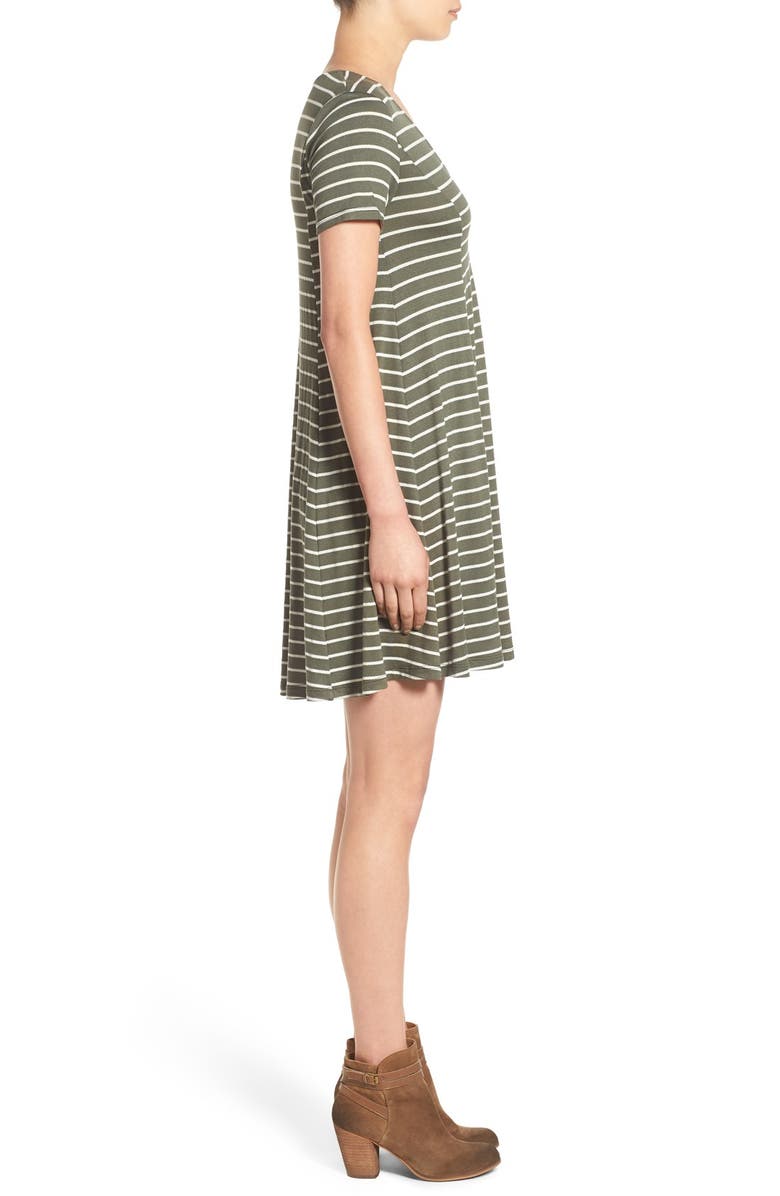 All in Favor Stripe T-Shirt Dress, Alternate, color, 