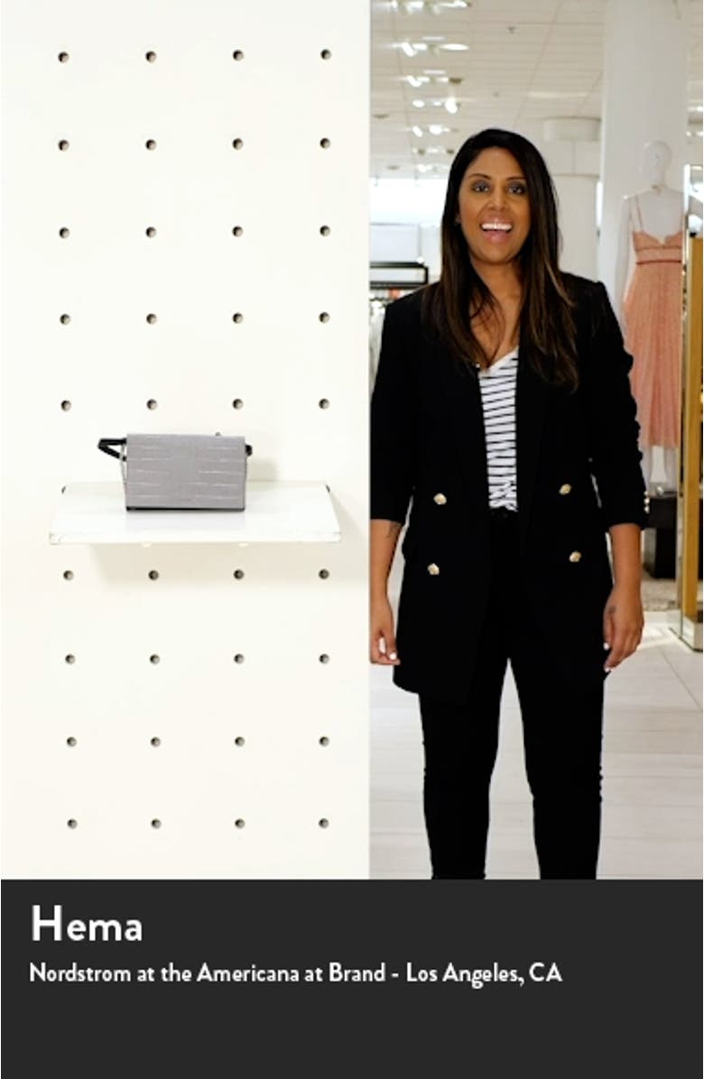 Claremont Croc Embossed Leather Crossbody, sales video thumbnail